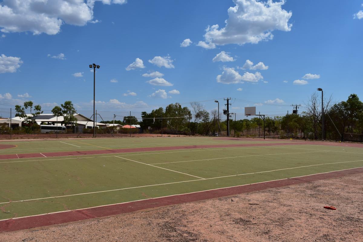 Two empty Basketball Courts