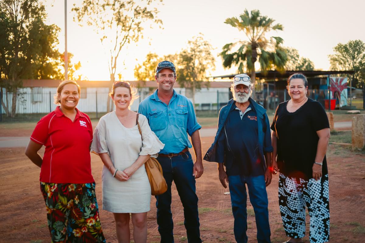 The Honourable Selena Uibo, Geoff and Louisa Anderson, Councillor Eric Roberts and Mayor Judy MacFarlane